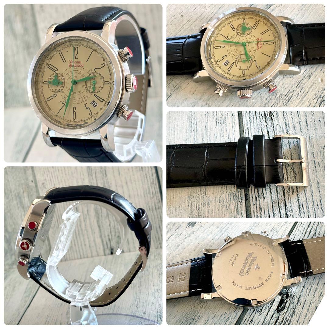 【希少】vivienne 腕時計 ダメージ スクイグル クロノ ベージュ調 【希少】vivienne 腕時計 ダメージ スクイグル クロノ ベージュ調