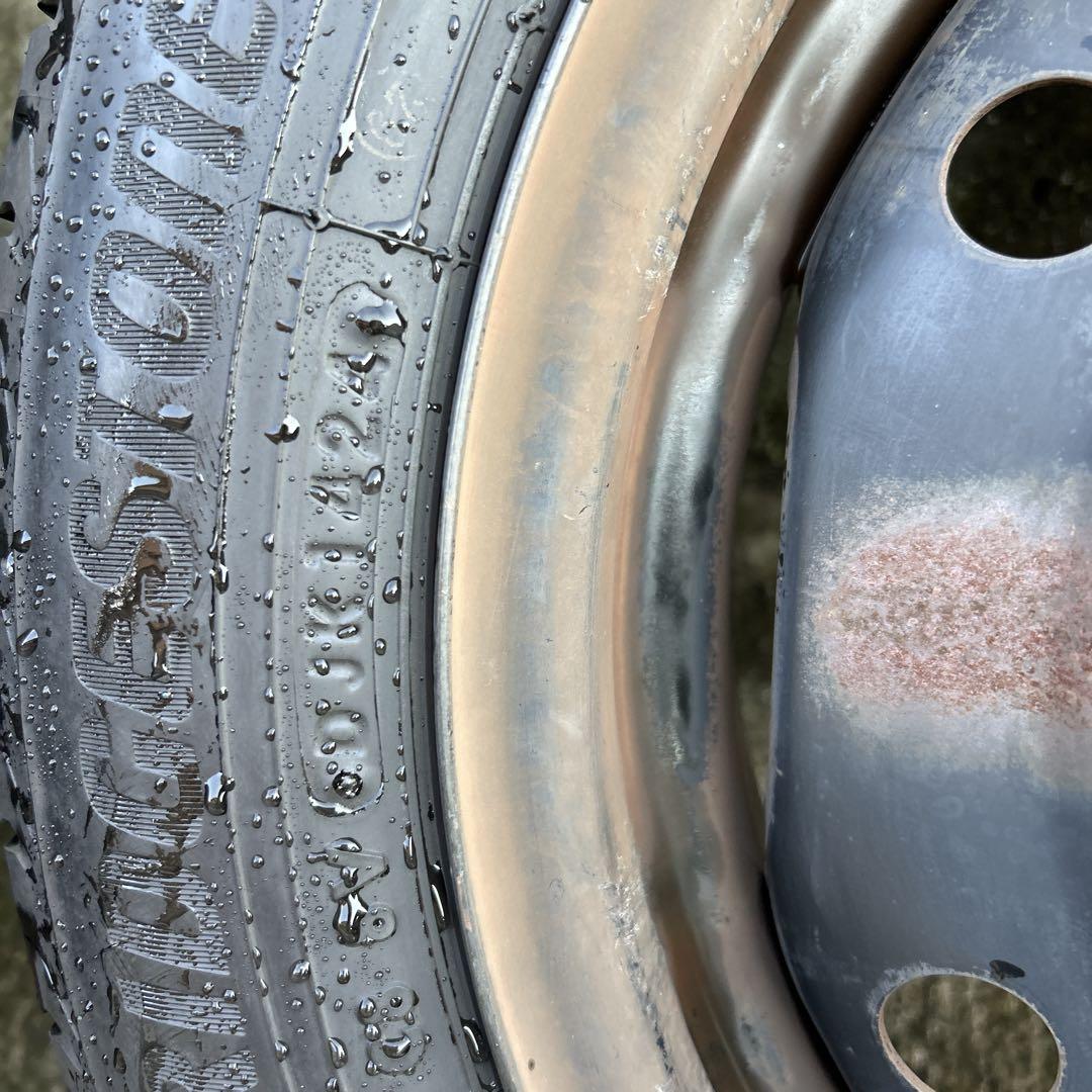 155|65R14 ダイハツ純正スチールホイールとタイヤ４本セット