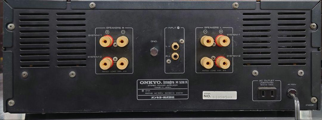 ★【￥170,000・1981年】ONKYO　M-506R パワーアンプ