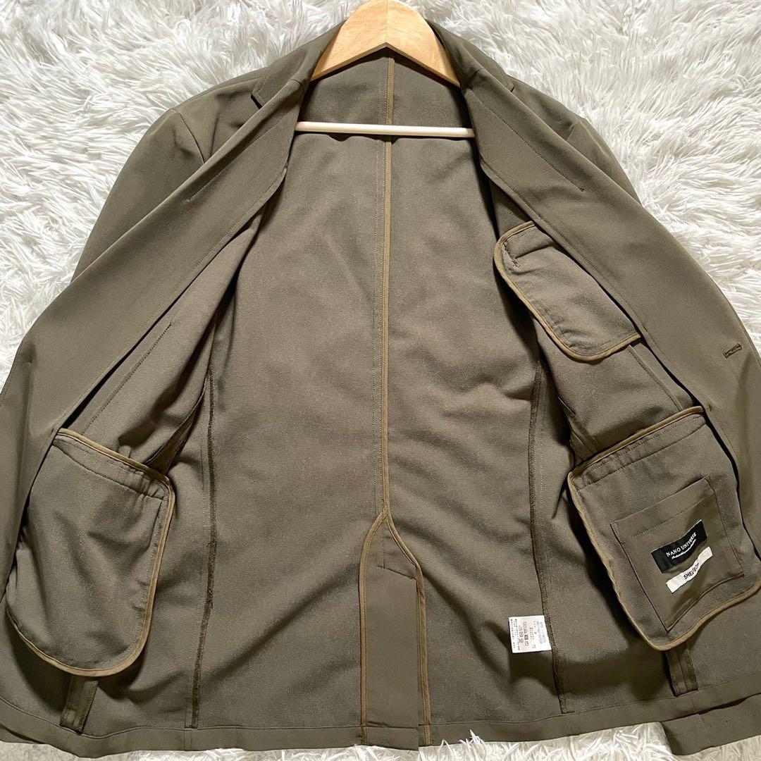 極美品⭐️ナノユニバース ストレッチ素材 セットアップ カーキグリーン Mサイズ