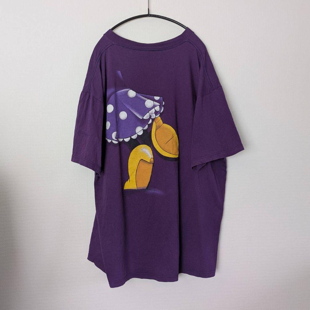 90s USA製 Disney ミニー 紫 Tシャツ シングルステッチ XXL