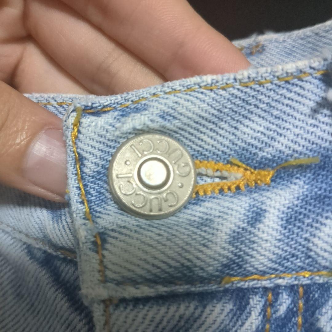 【定価12万】イタリア製　フォード期OLDGUCCI ストーン装飾デニム 40