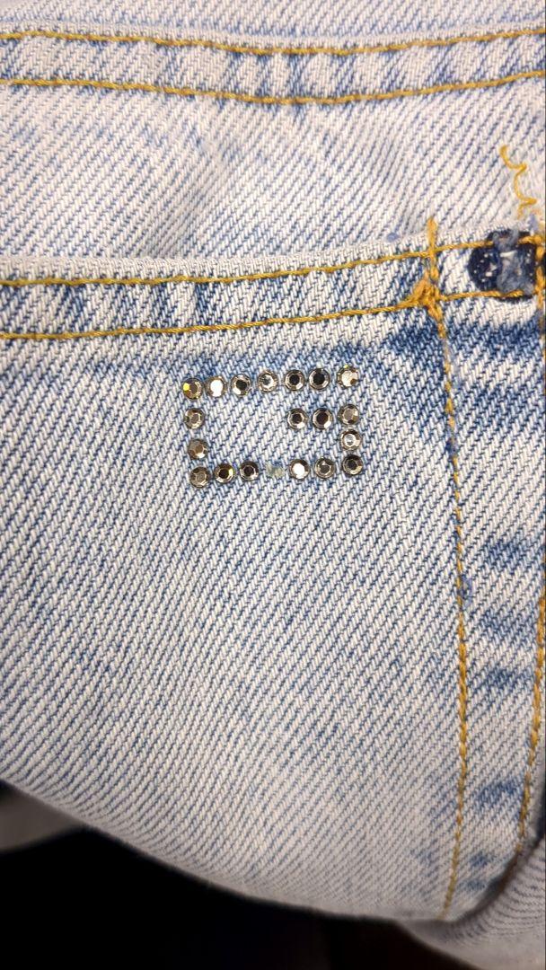【定価12万】イタリア製　フォード期OLDGUCCI ストーン装飾デニム 40