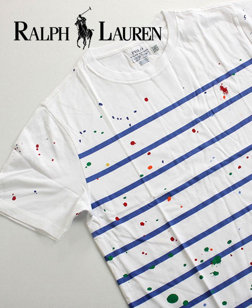 Ralph Lauren ストライプ ペイントTシャツ 新品タグ付き