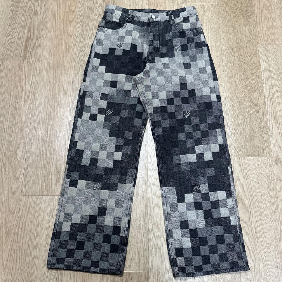 ルイヴィトン 25SS ダミエ デニム スケート パンツ 29 ブラック