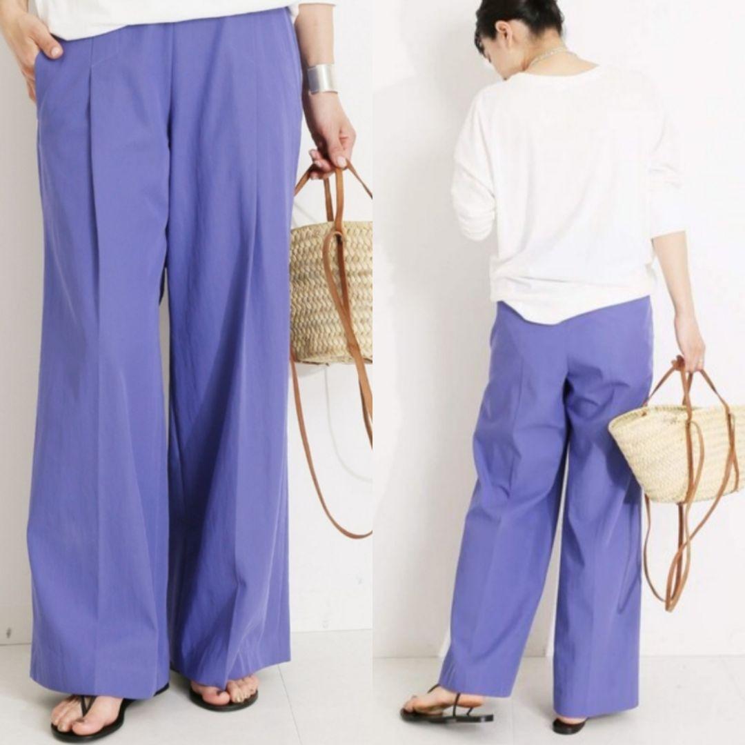 VERMEIL par iena CO/NY ガスボイルドライツイルパンツ 40