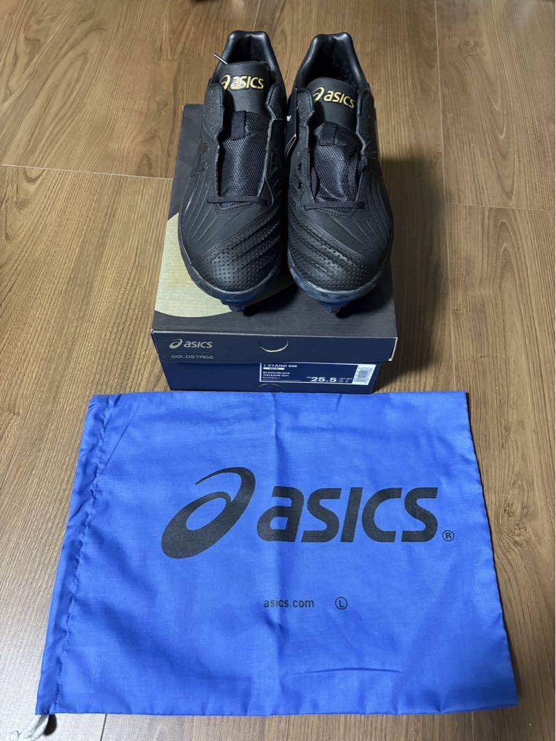 asics スパイクシューズ 25.5cm 黒