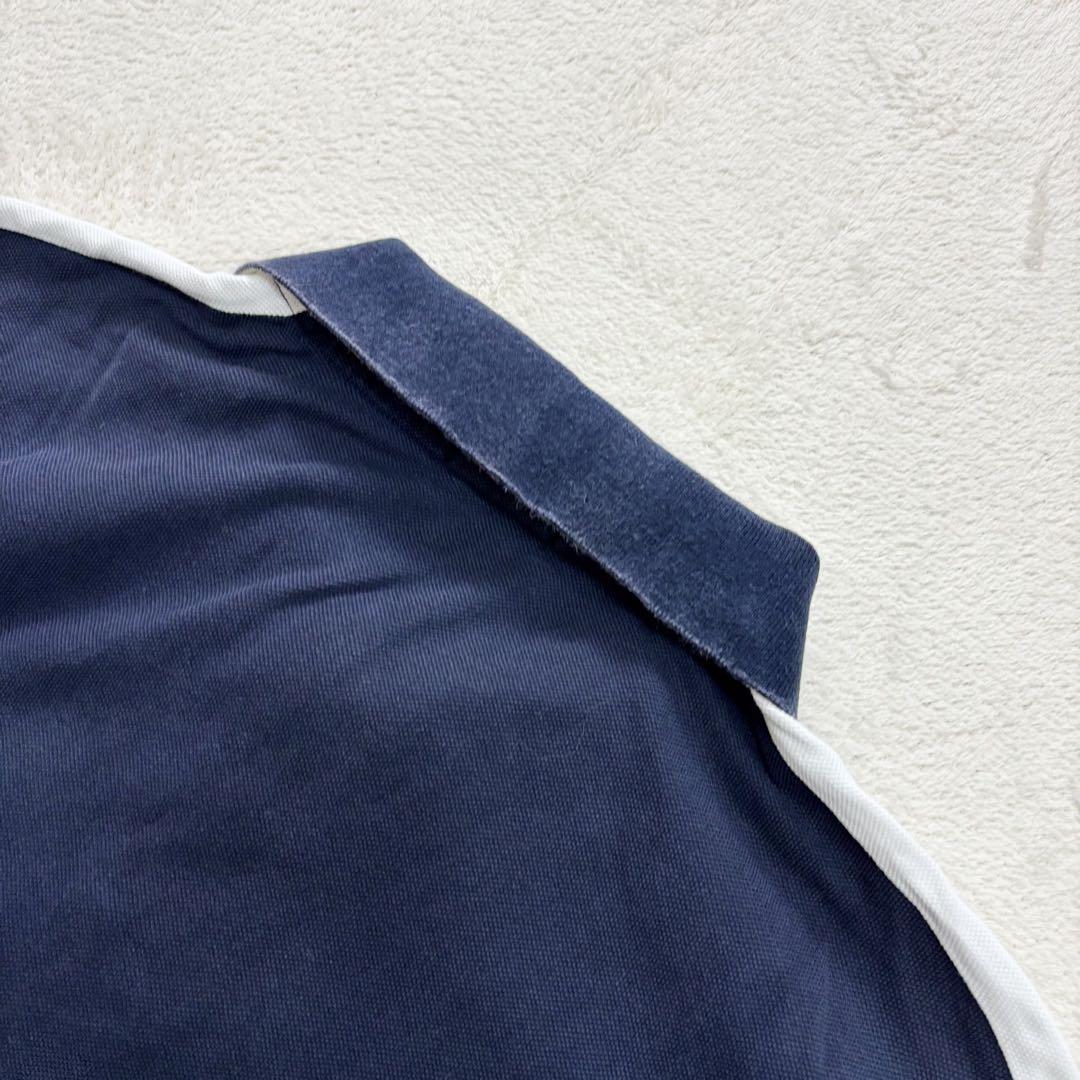 【Moncler】袖にWラインとロゴの入った新作ポロ♪5色展開 MONCLER モンクレール ロゴワッペン 袖ライン 長袖ポロシャツ XL