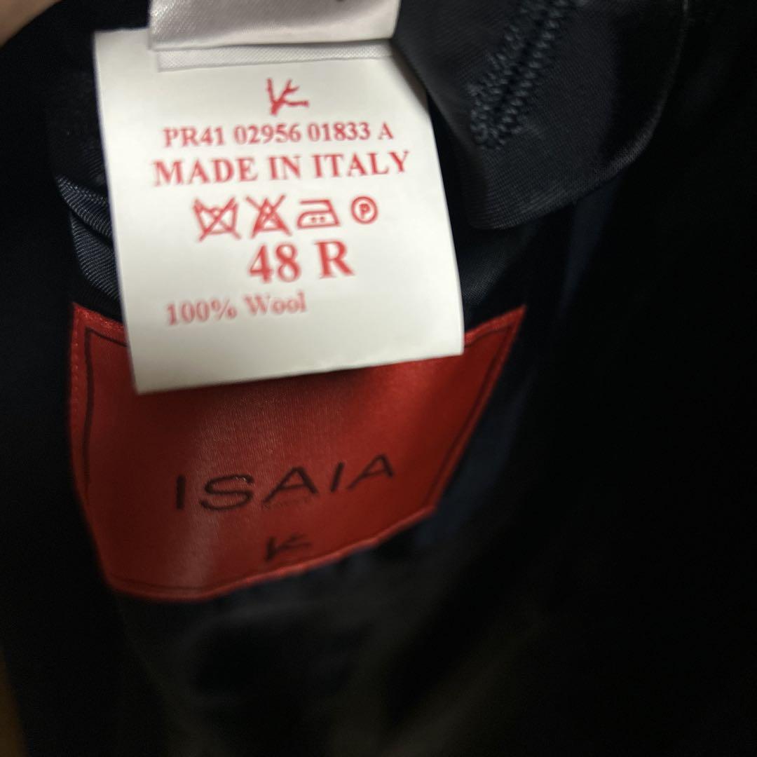 ISAIA ネイビー チェスターコート