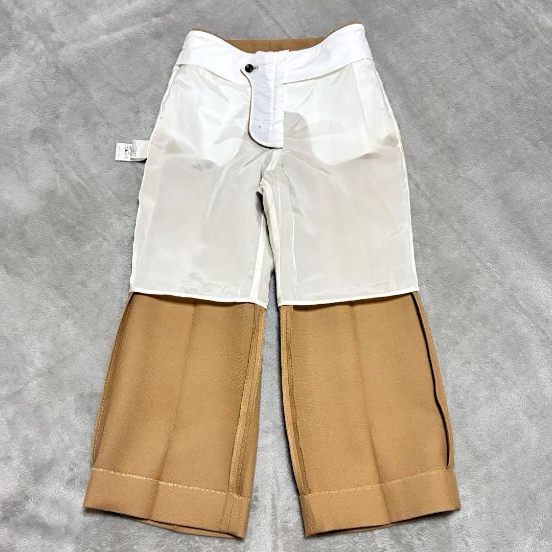 マディソンブルー カジュアルパンツ ウール センタープレス ボトム ベージュ S マディソンブルー カジュアルパンツ ウール センタープレス ボトム ベージュ S