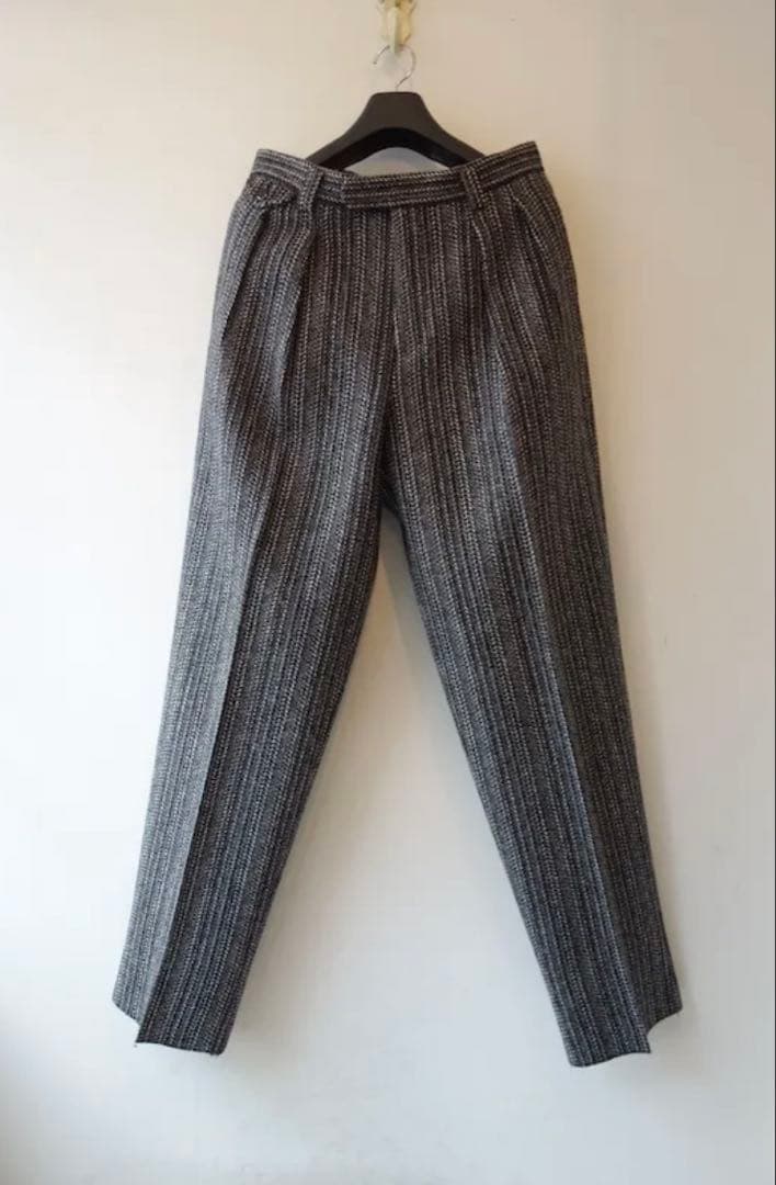 美品maatee&sons 24AW ツイードスラックス　グレー　サイズ３