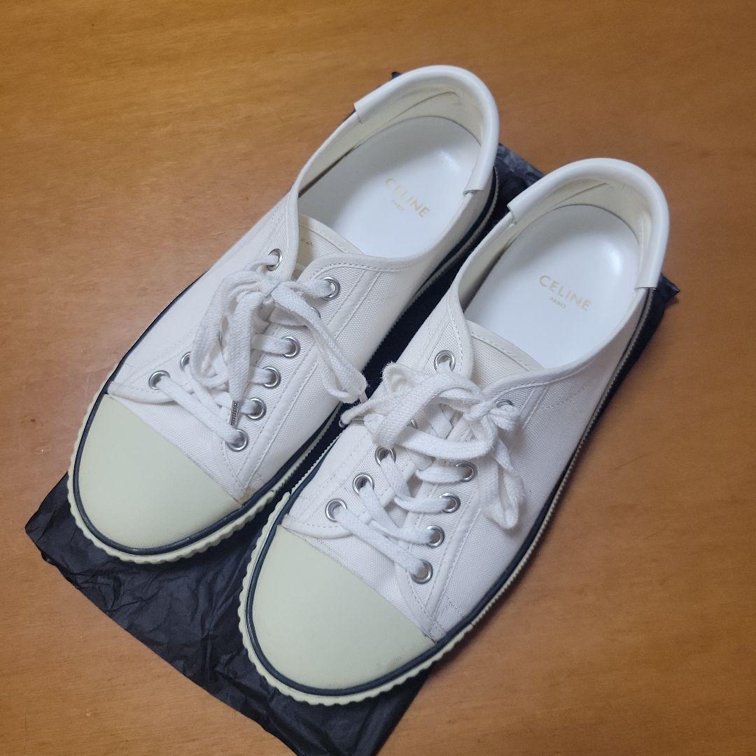 CELINE スニーカー white CELINE ホワイト スニーカー - メルカリ