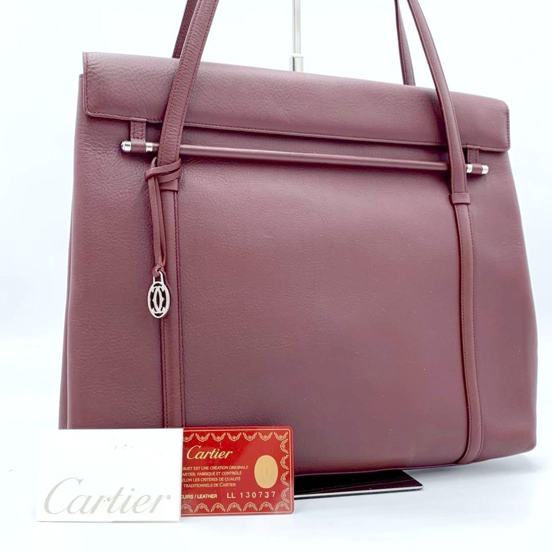 美品 カルティエ マストライン カボション ハンドバッグ