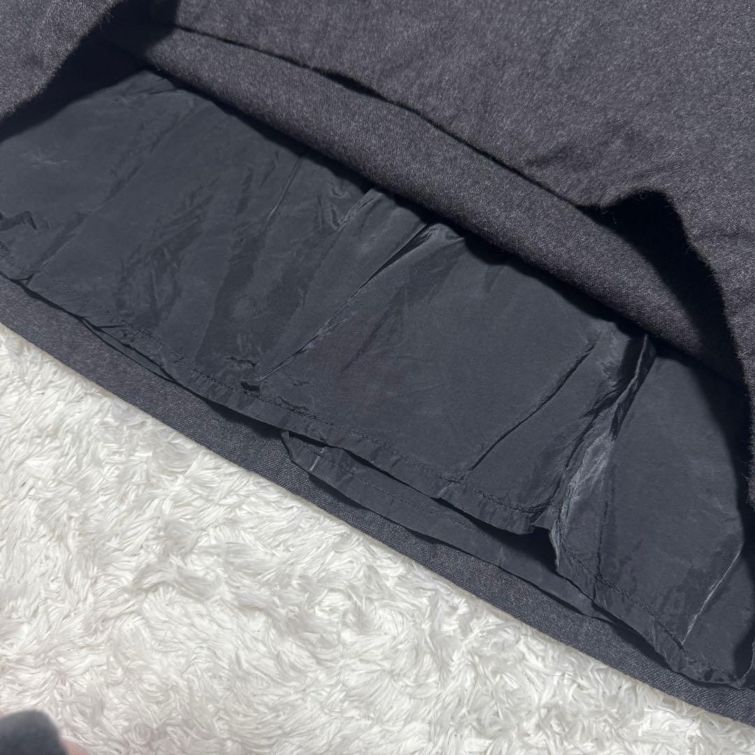 美品 ADORE アドーア ライトフラノワンピース フリル ベルスリーブ 38