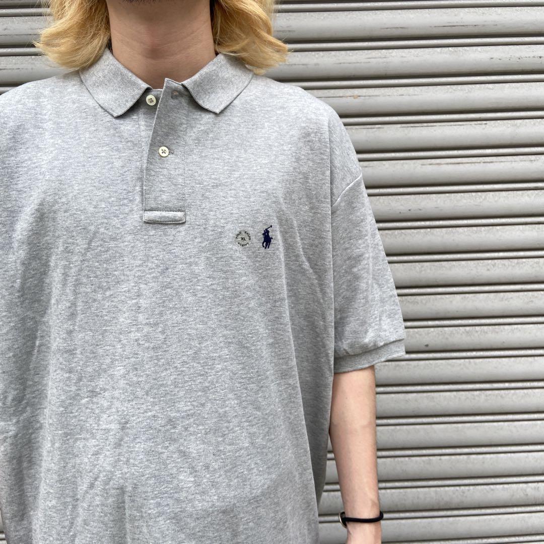 タグ付き未使用☆RalphLauren☆半袖ポロシャツ☆ポニーマーク☆鼠色☆XL