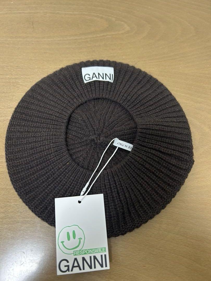 GANNI ガニー ブラウン ニット ベレー帽