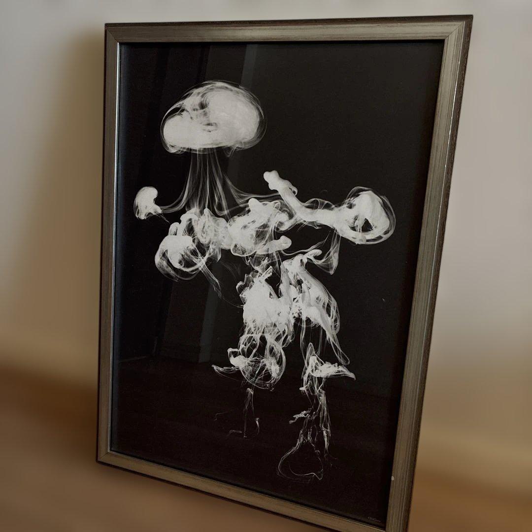 絵画 クラゲ グラフィックアート フレーム付き