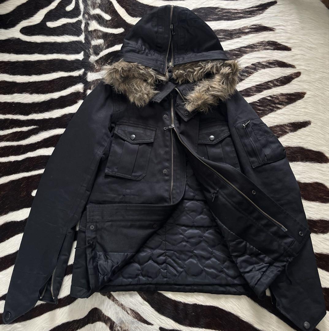 ジャケット・アウター 00s y2k N3B fur cargo jacket gimmick N2B