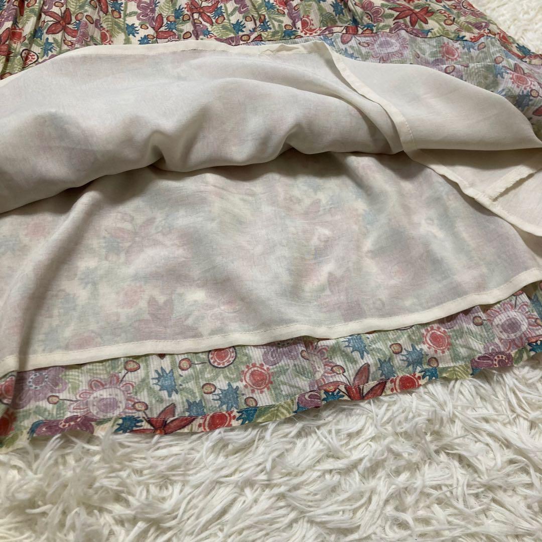 Jocomomola ♡極美品 ボタニカルフラワープリントワンピース 40