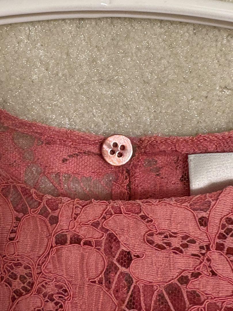 VALENTINO ピンク レース フレア袖 トップス
