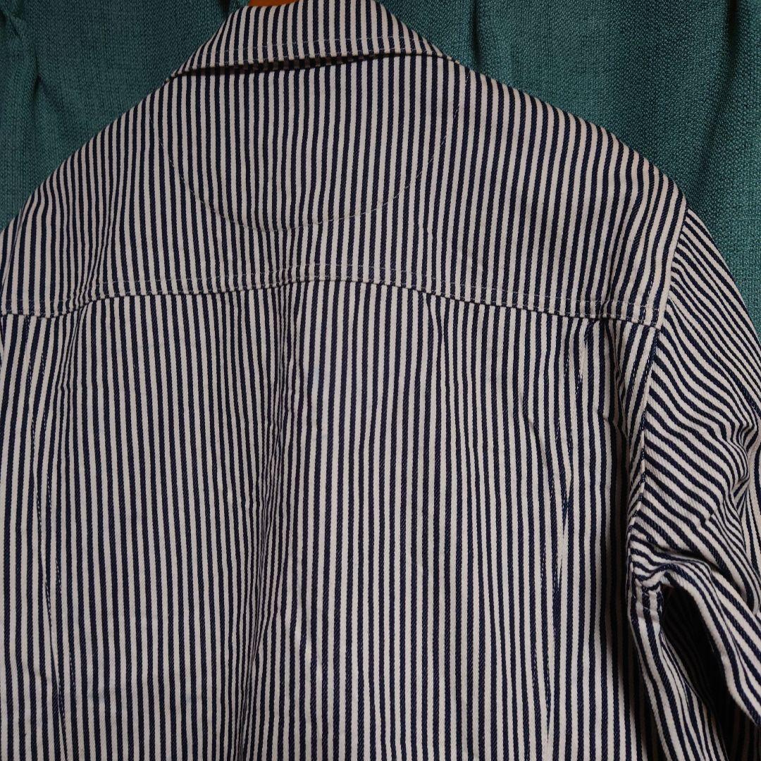NESTA BRANDヒッコリーストライプデニムコットンワークジャケットL