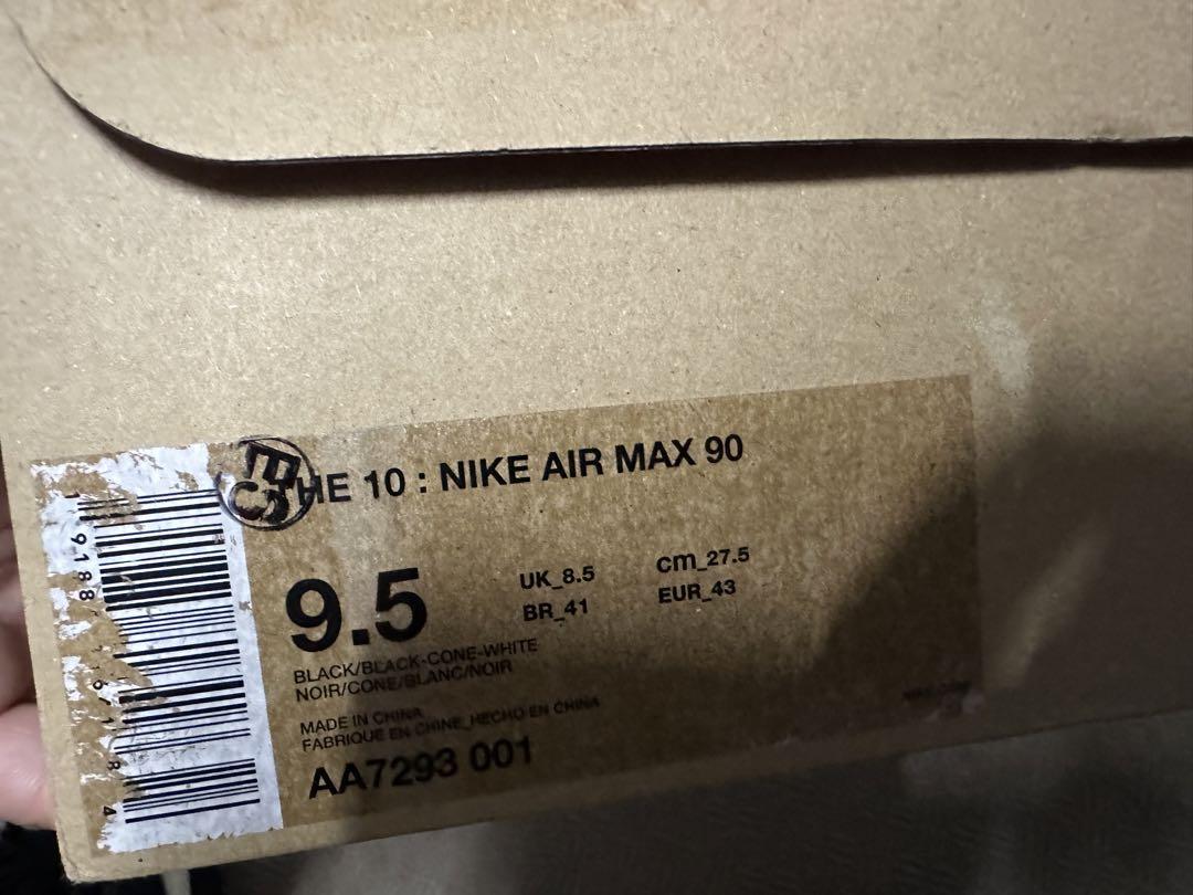 靴 NIKE OFF WHITE THE 10 AIR MAX 90 US9.5