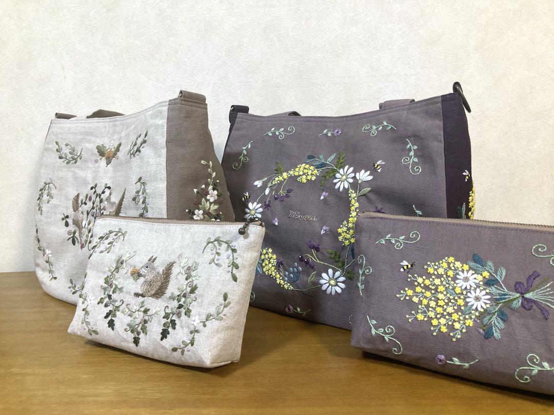 ハンドメイド手刺繍バッグ