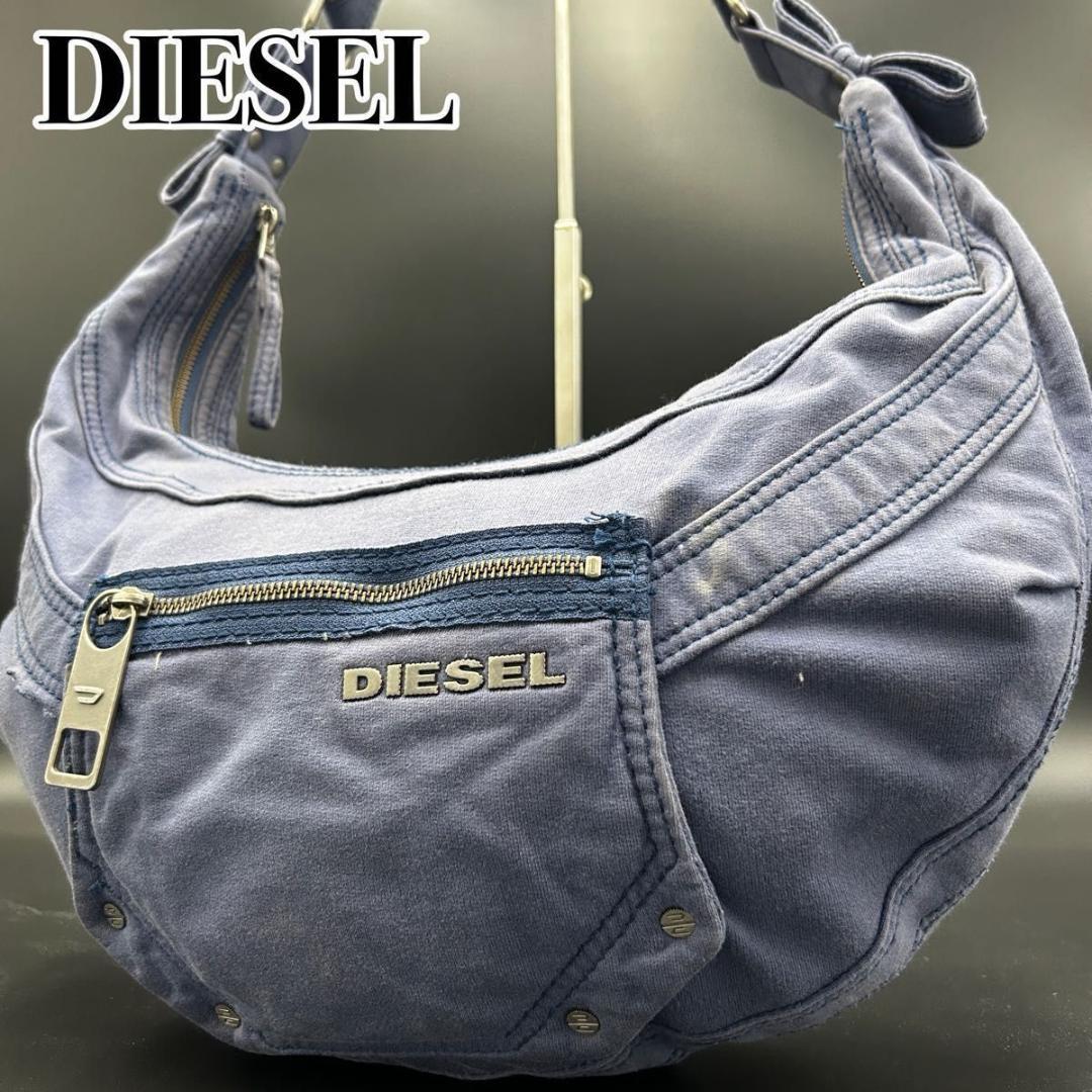 希少 DIESEL ショルダーバッグ ハーフムーン Y2K archive
