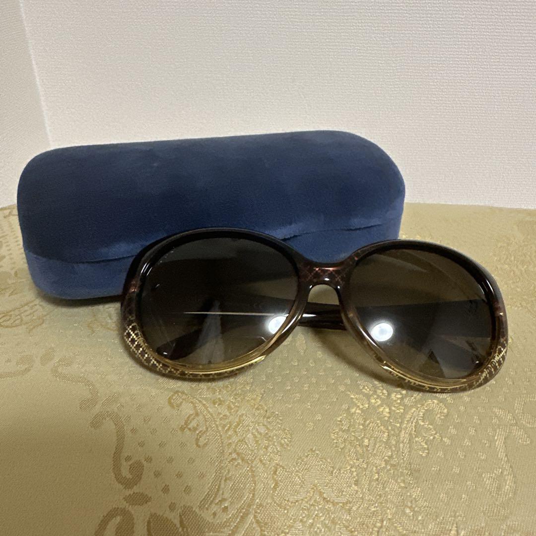 GUCCI ラウンド型サングラス ブラウン