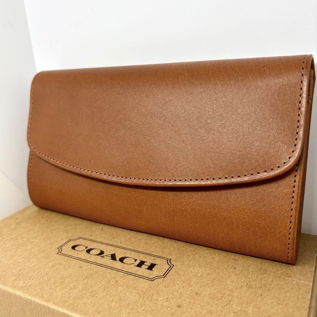 【希少】【未使用保管品】【COACH】オールドコーチ レザー 長財布 ブラウン