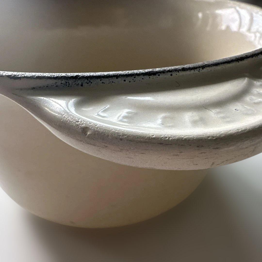 LE CREUSET 片手鍋 クリーム色調理器具