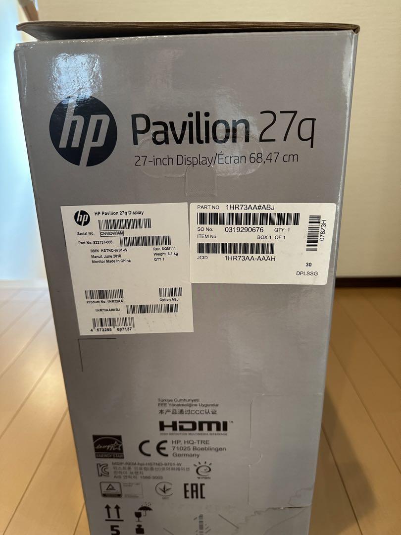 【新品】HP pavilion 27q