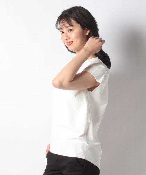 新品【セオリー】フレンチスリーブ ニットプルオーバー トップス 白 S(M)