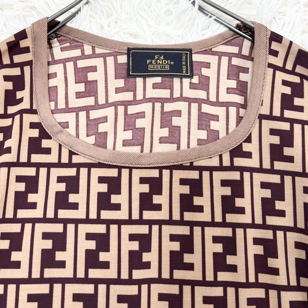 フェンディ FENDI ズッカ柄 カットソー Tシャツ ロゴ総柄