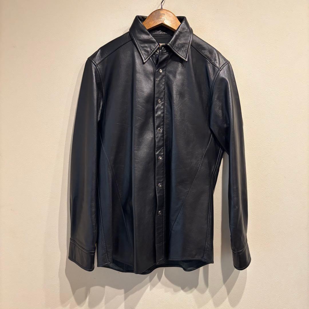 00's EZ BY ZEGNA ラムレザーシャツ　ゼニア