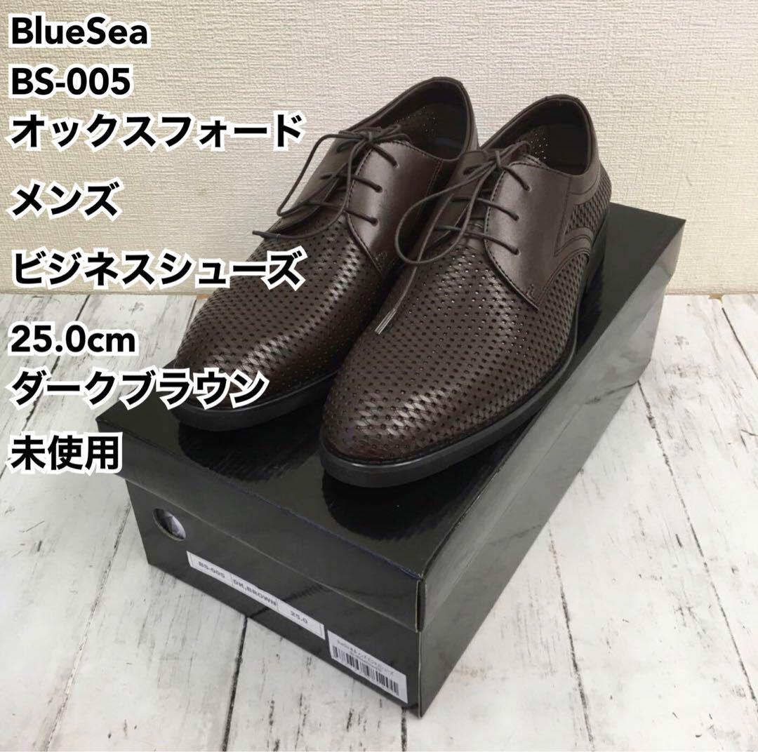 BlueSea メンズ ビジネスシューズ 25.0cm ダークブラウン 未使用