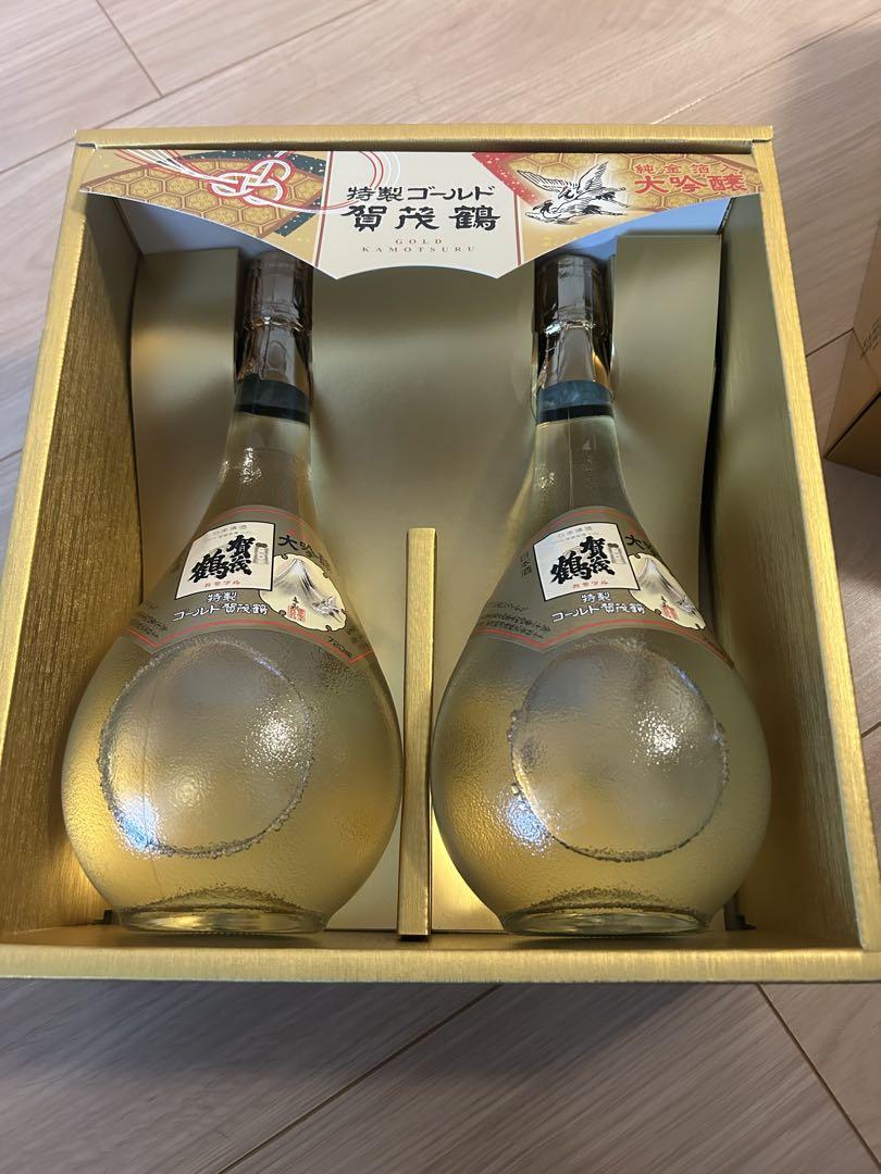 賀茂鶴 日本酒６本 特製ゴールド賀茂鶴 純金箔入り大吟醸 720ml ×６本 特製ゴールド賀茂鶴 純金箔入 720ml 1本 日本酒 - アスクル