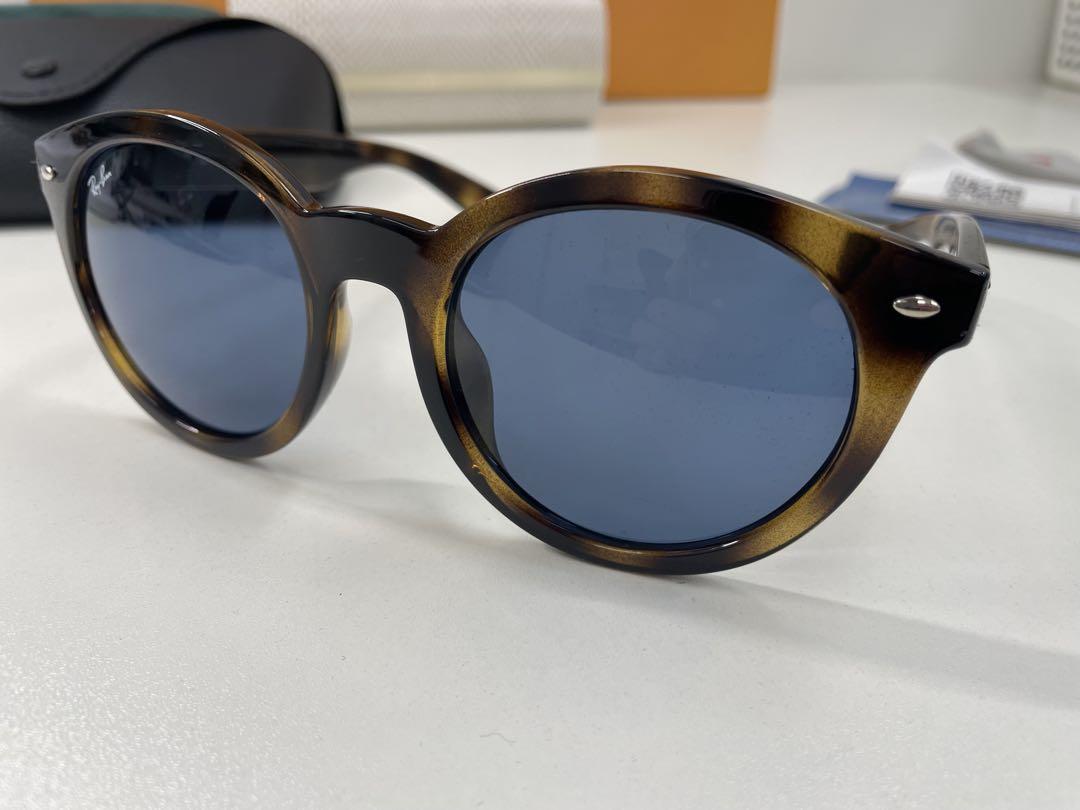 【美品】Ray-Ban ブラウンフレーム ブルーレンズ サングラス べっ甲