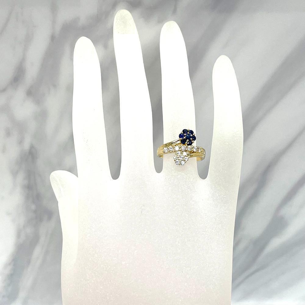 ポンテヴェキオ K18 サファイヤ0.55ct ダイヤ0.58ct 13.5号