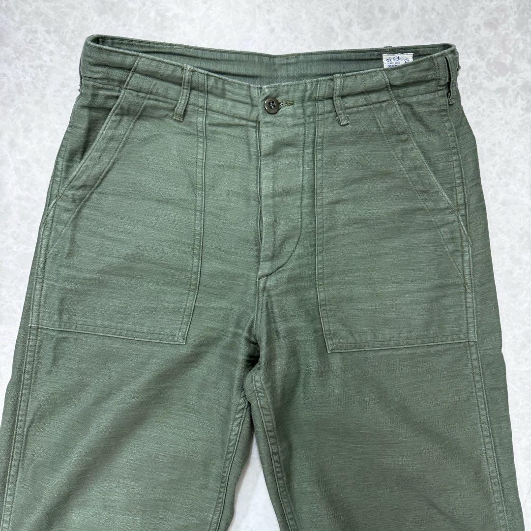 美品 orslow オアスロウ US ARMY ファティーグパンツ カーキ S