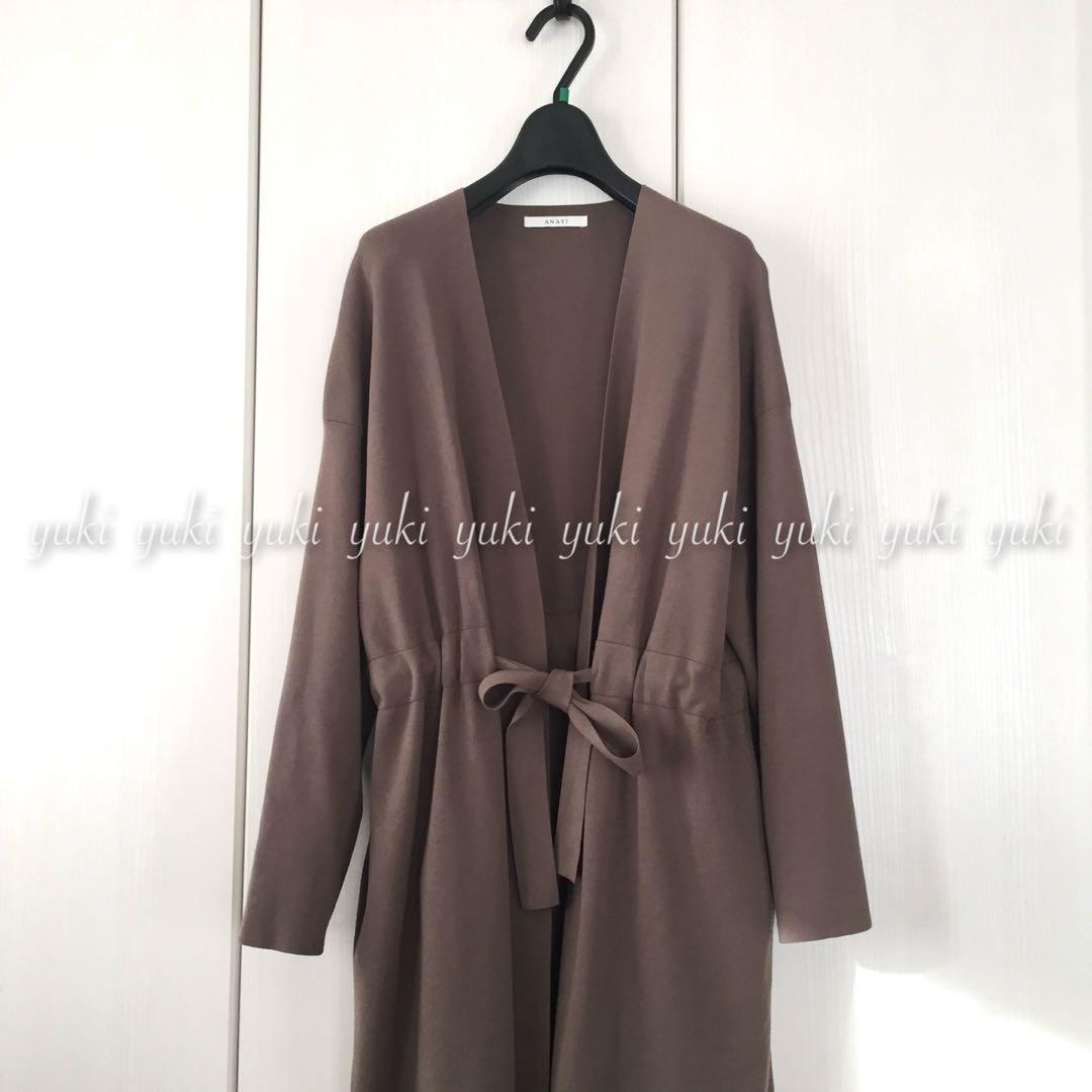 ANAYI レーヨンポリエステル ギャザーカーディガン ANAYI レーヨンポリエステル ギャザーカーディガン