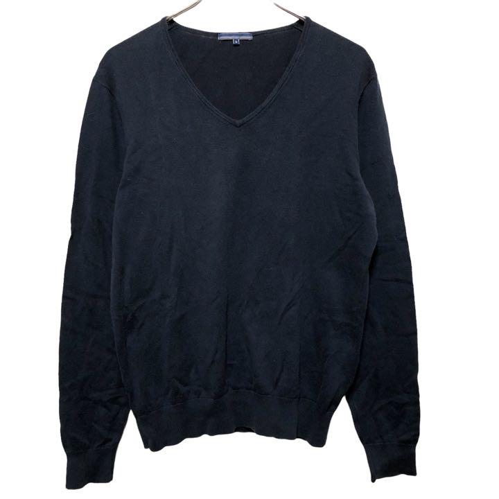 柔らかな質感の Uniqlo M 薄手 メンズ 無地 ネイビー ニット ニット セーター Kl Lka No 柔らかな質感の Uniqlo M 薄手 メンズ 無地 ネイビー ニット ニット セーター Kl Lka No