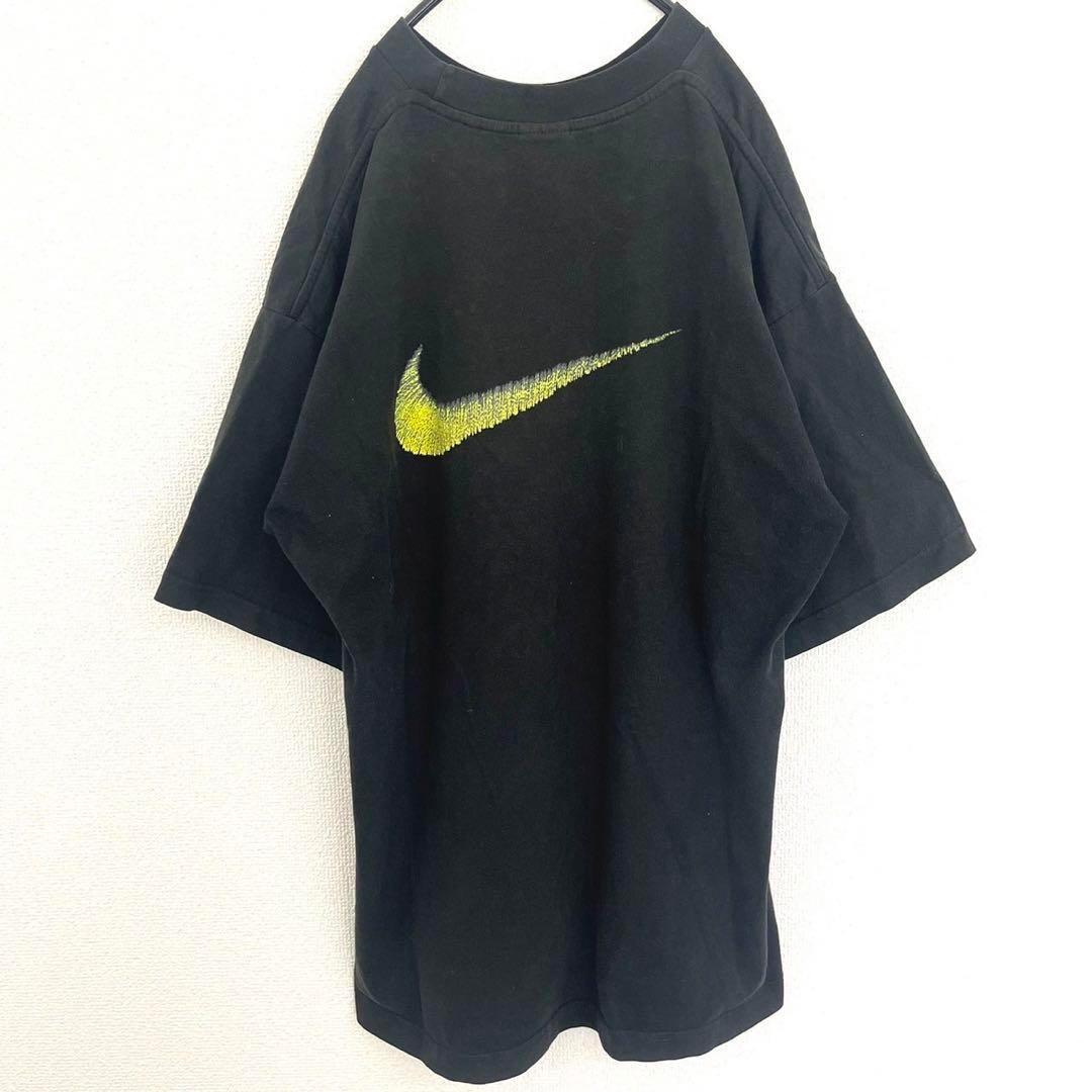 A251ナイキドルトムントビックロゴプリントTシャツ90s当時物