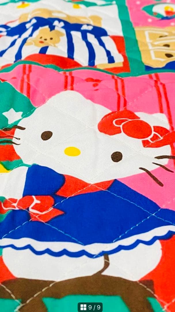 サンリオ ハローキティ 生地 キルト クリスマス ラグ マット 新品未使用 国産 サンリオ ハローキティ 生地 キルト クリスマス ラグ マット 新品未使用 国産