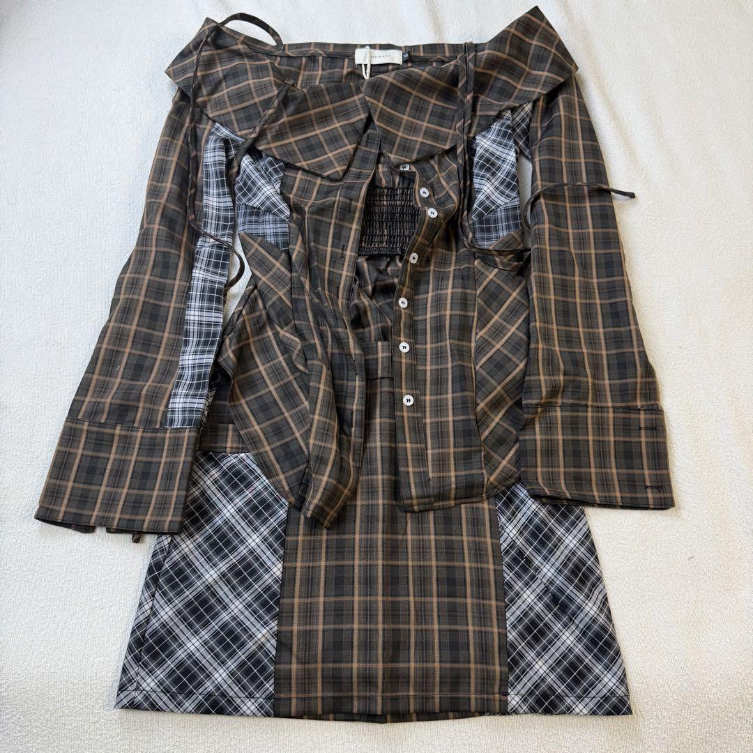 andmary Chloe check set up Mサイズ 新品未使用 andmary Chloe check set up Mサイズ 新品未使用