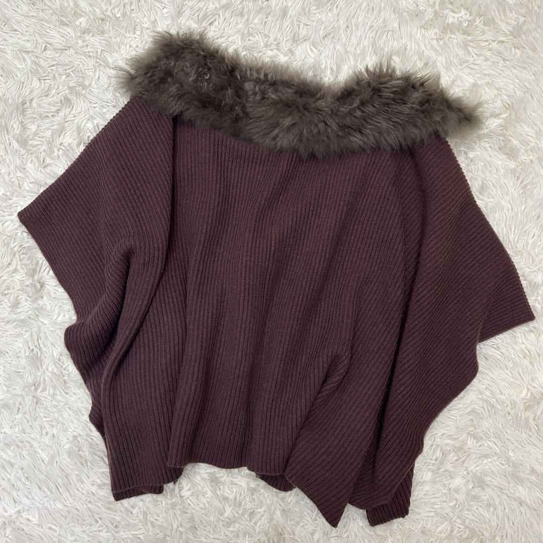 ブルネロクチネリ カシミア100% 山羊革 ファートリム ニット ブルネロクチネリ カシミア100% 山羊革 ファートリム ニット