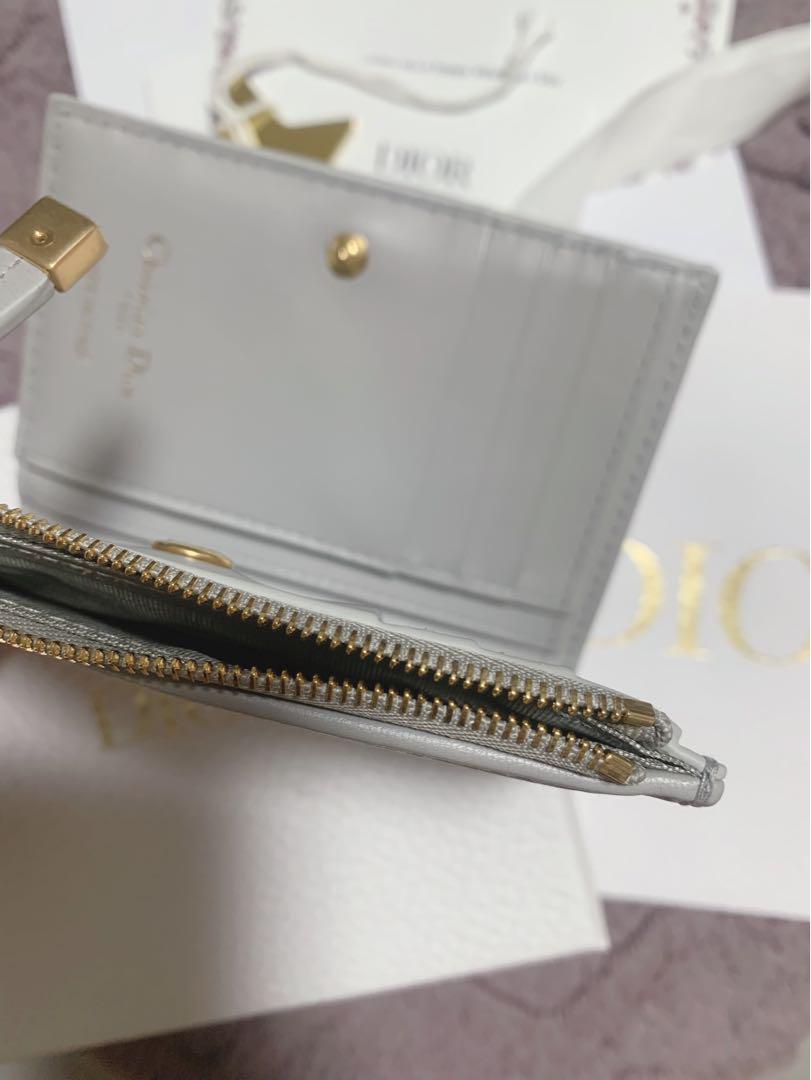 新作】DIOR 30 Montaigne ダリアウォレット グレー＆ブルー