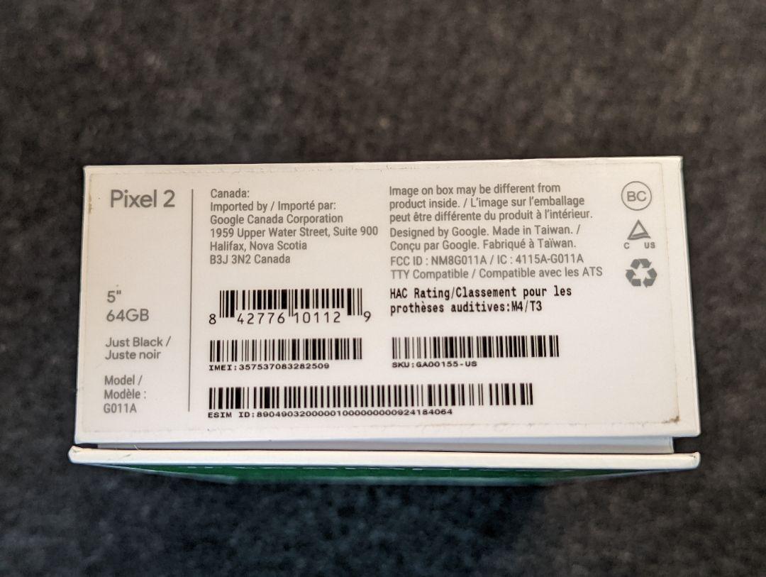 国産超歓迎 Google Pixel 2 SIMフリー Just Black 64GB QOhok-m66237178529 正規店好評