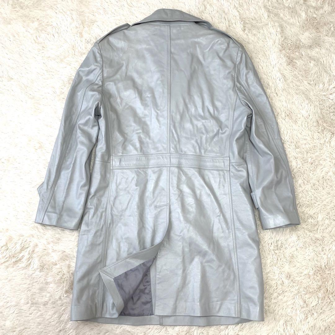 FERRARA ITALY ✨希少 良品✨ レザー トレンチコート グレー