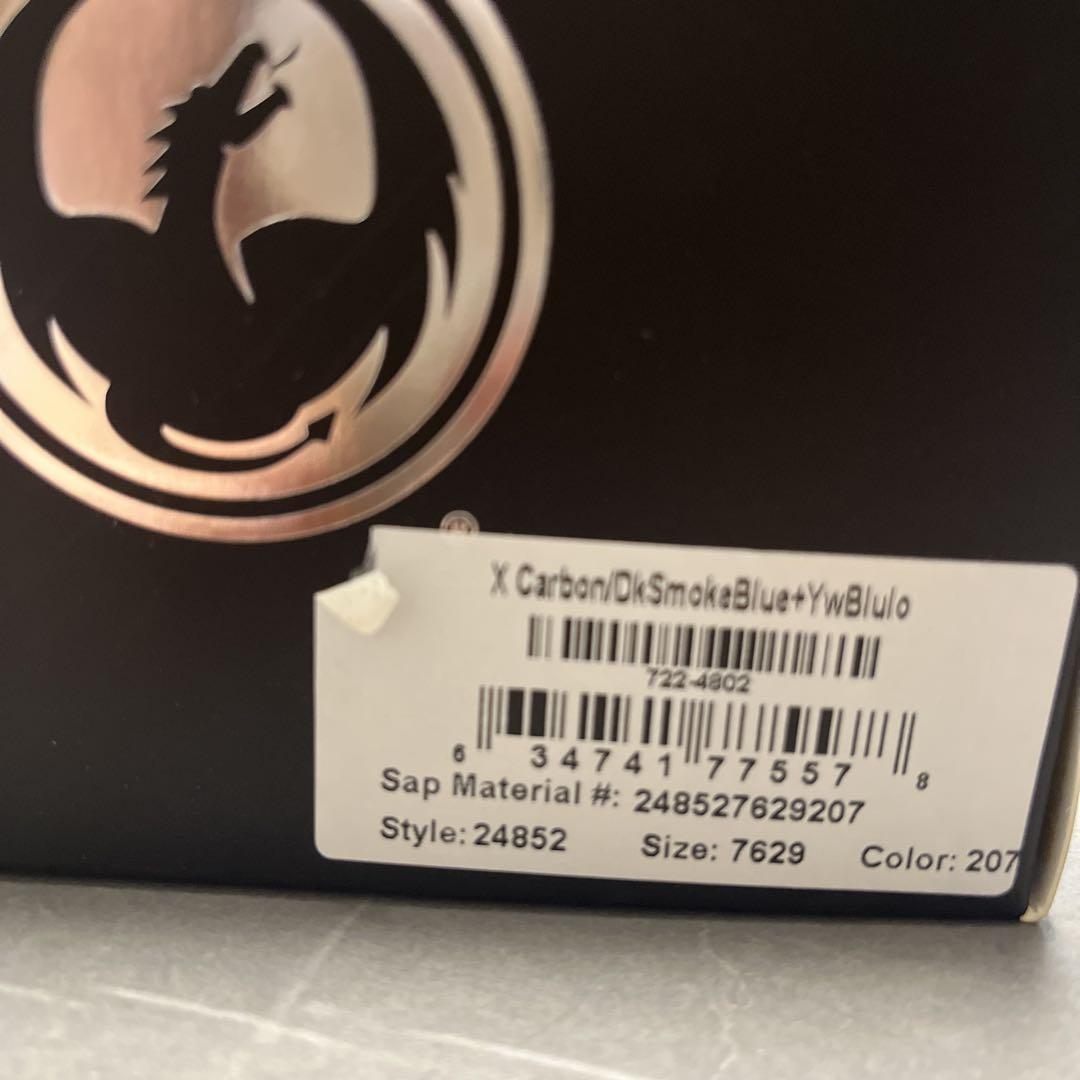 DRAGON X Carbon ゴーグル ダークスモークブルー ウィンタースポーツ
